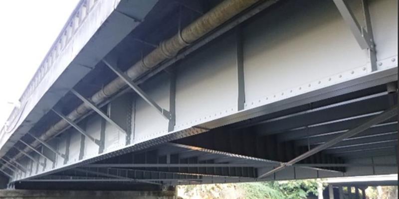 Image showing the side and underneath of Bronson bridge after it has been cleaned