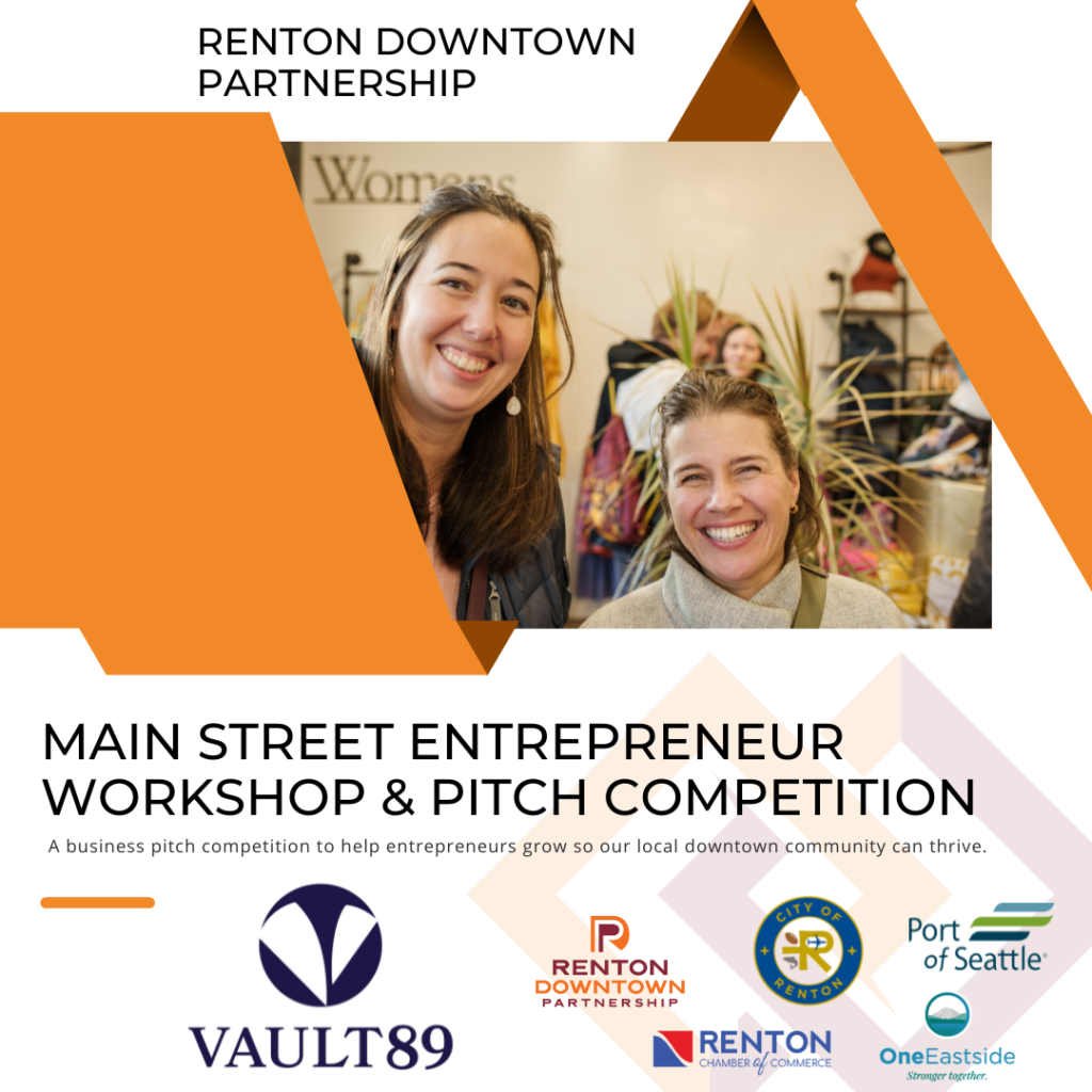 Graphic with Main Street Entrepreneur Workshop & Pitch Competition