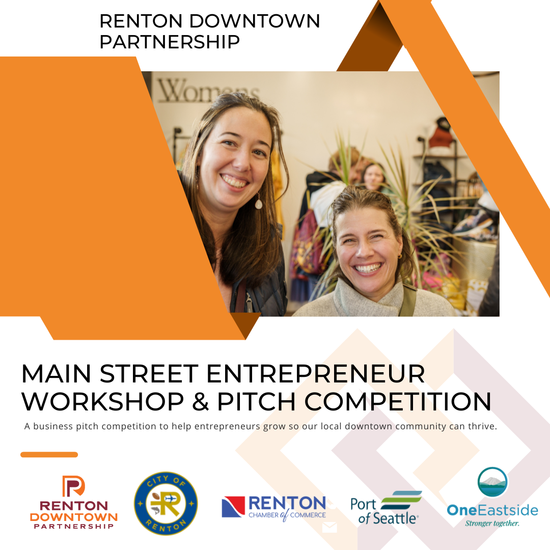 Graphic with Main Street Entrepreneur Workshop & Pitch Competition