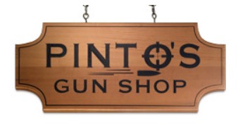 Pinto's Gun Shop hanging sign image